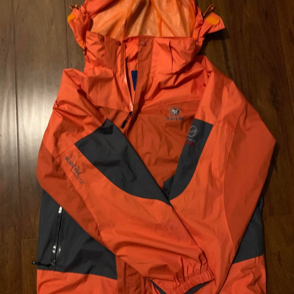 Black Yak Mens orange windbreaker/rain jacket